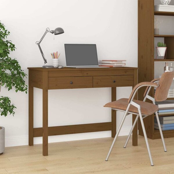 VidaXL Psací stůl se zásuvkami 100x50x78 cm masivní borové dřevo [824644] Barva: Přírodní