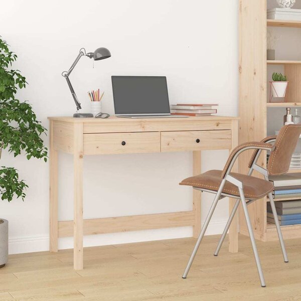 VidaXL Psací stůl se zásuvkami 100x50x78 cm masivní borové dřevo [824644] Barva: Přírodní