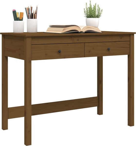 VidaXL Psací stůl se zásuvkami 100x50x78 cm masivní borové dřevo [824644] Barva: Přírodní