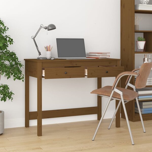 VidaXL Psací stůl se zásuvkami 100x50x78 cm masivní borové dřevo [824644] Barva: Přírodní