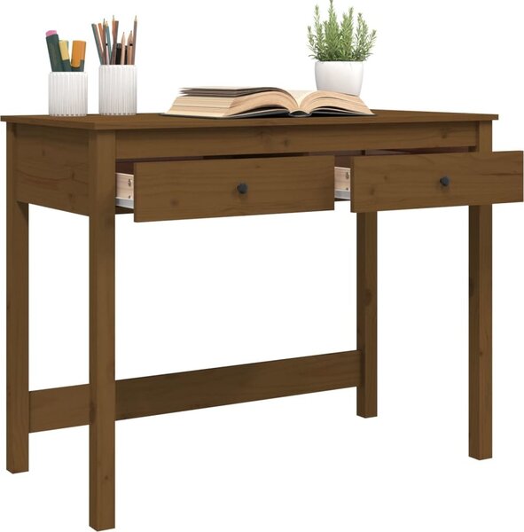VidaXL Psací stůl se zásuvkami 100x50x78 cm masivní borové dřevo [824644] Barva: Přírodní