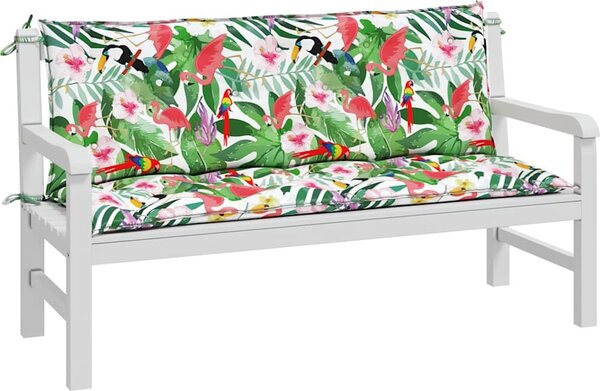 VidaXL Poduška na zahradní lavici 150x(50+50)x7 cm látka oxford [361711] Barva: Vícebarevný