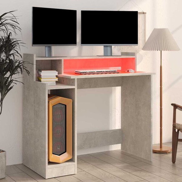 VidaXL Stůl 97 x 45 x 90 cm Kompozitní dřevo [805552] Barva: šedá sonoma