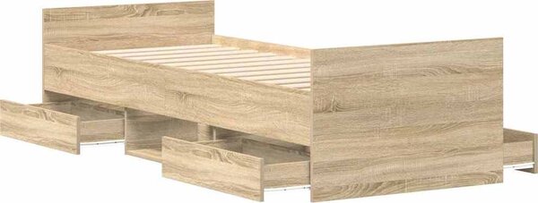 VidaXL Rám postele bez matrace Dřevěné konstrukce [3203798] Barva: Černý dub