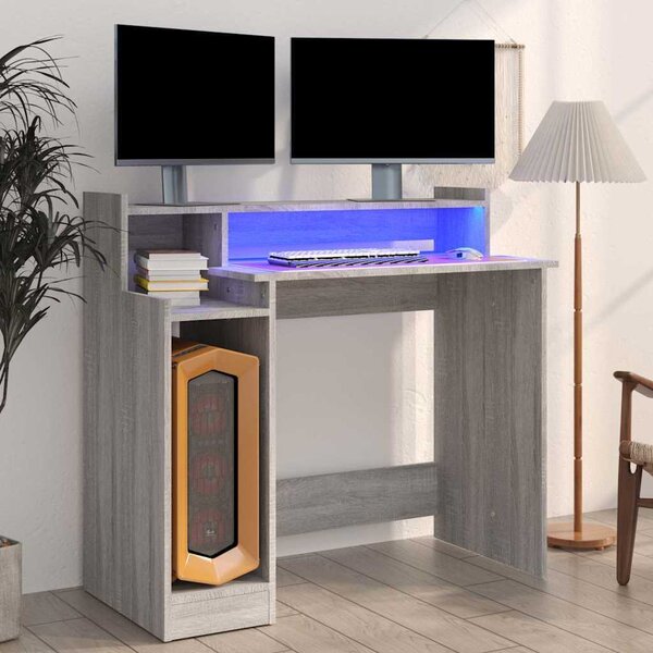 VidaXL Stůl 97 x 45 x 90 cm Kompozitní dřevo [805552] Barva: šedá sonoma
