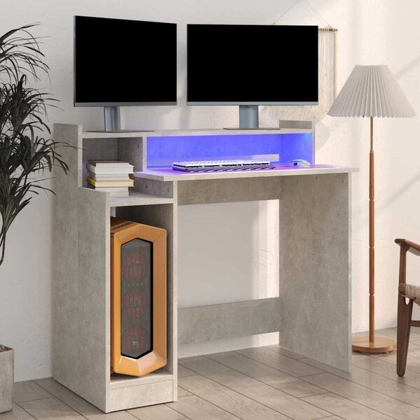 VidaXL Stůl 97 x 45 x 90 cm Kompozitní dřevo [805552] Barva: šedá sonoma