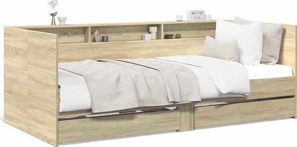 VidaXL Válenda se zásuvkami bez matrace 100 x 200 cm [3280844] Barva: Bílá
