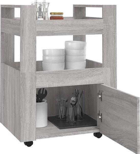 VidaXL Kuchyňský vozík 60 x 45 x 80 cm Kompozitní dřevo [816828] Barva: dub sonoma