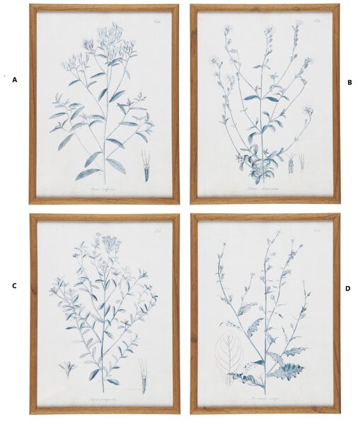 Obraz v rámu Green Flower Motif 30 × 40 cm A
