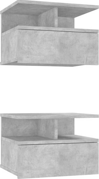 VidaXL Plovoucí noční stolky 2 ks 40 x 31 x 27 cm kompozit [800414] Barva: Bílá
