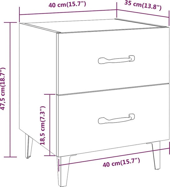 VidaXL Zásuvka pod postel 40 x 35 x 47,5 cm [817293] Barva: Bílá
