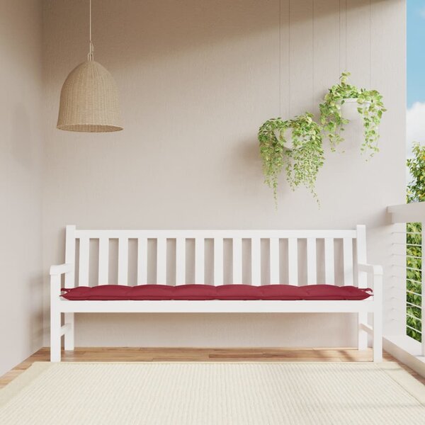 VidaXL Poduška na zahradní lavici 200x50x7cm látka oxford [361641] Barva: vínová červená