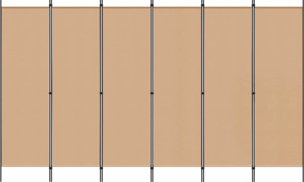 VidaXL 6dílný paraván 300 x 180 cm [42039196] Barva: Béžová