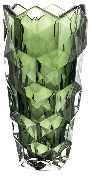 KŘISTÁLOVÁ VÁZA BOHEMIA LUNAR SMOKEY GREEN 280MM