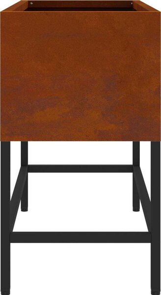 VidaXL Vyvýšený zahradní květináč 60 x 26 x 45 cm Ocel [865889] Barva: Bílá