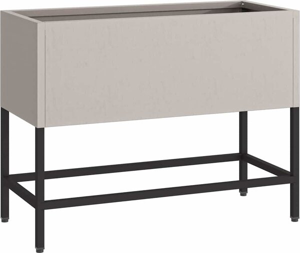 VidaXL Vyvýšený zahradní květináč 60 x 26 x 45 cm Ocel [865889] Barva: Bílá