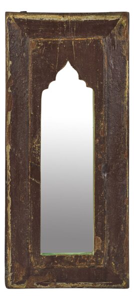 Zrcadlo v rámu z teakového dřeva, 28x3x62cm