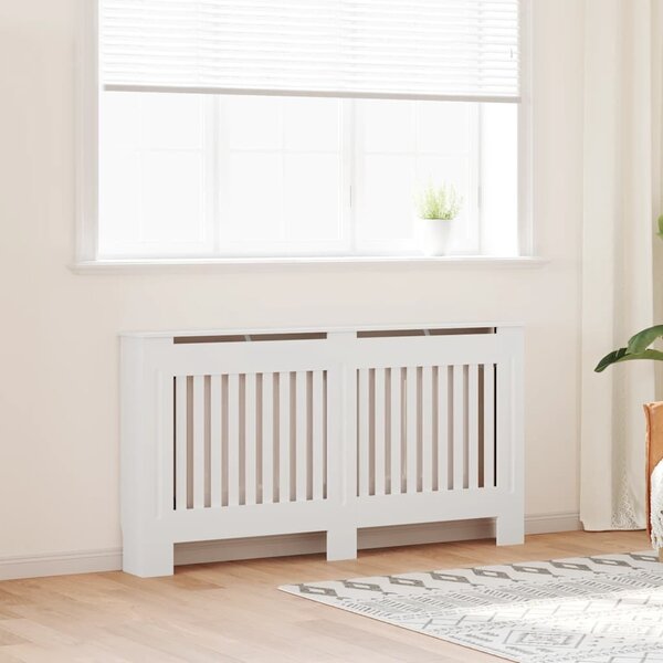 VidaXL Kryt radiátoru 152 x 19 x 81,5 cm Kompozitní dřevo [242190] Barva: Bílá
