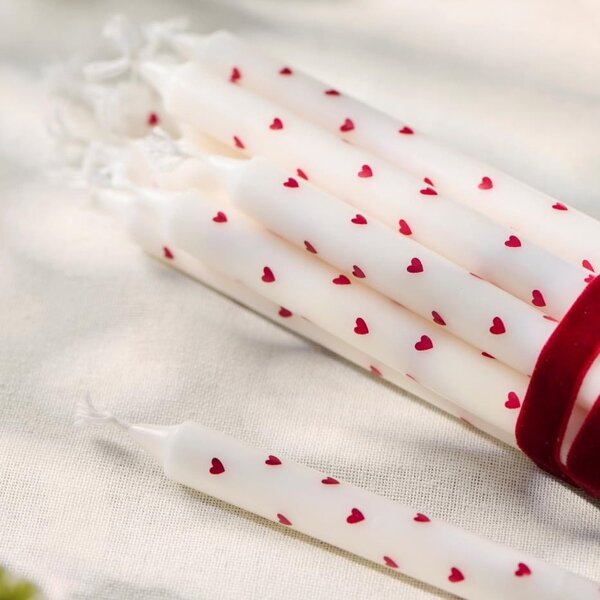 Svíčka Red Hearts 20 cm