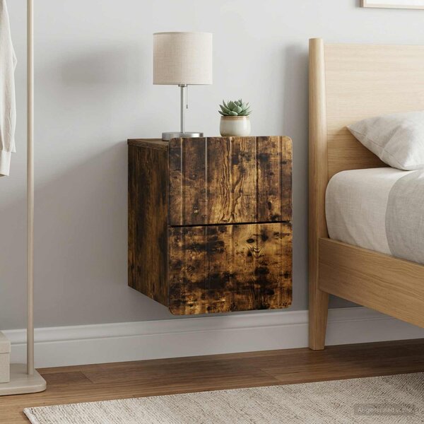 VidaXL Nástěnný noční stolek 2 ks 33 x 34,5 x 43 cm [898314] Barva: Bílá