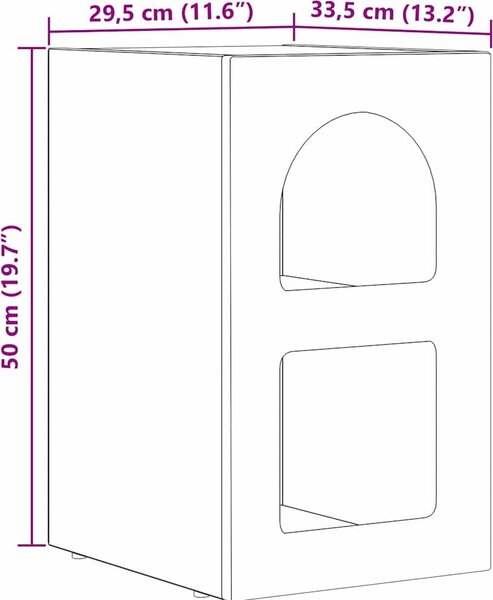VidaXL Noční stolek ELST 29,5 x 33,5 x 50 cm [891224] Barva: Bílá