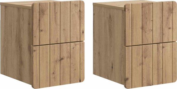 VidaXL Nástěnný noční stolek 2 ks 33 x 34,5 x 43 cm [898314] Barva: Bílá