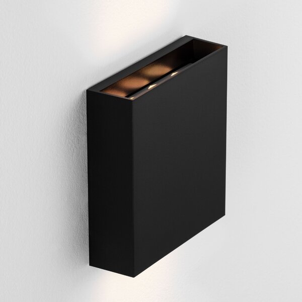Černé venkovní nástěnné LED světlo Nova Luce Yoko 13 cm