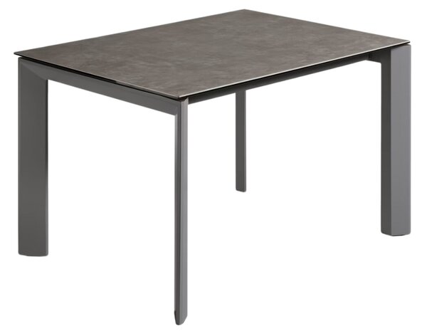 Šedý keramický rozkládací jídelní stůl Kave Home Axis VI. 120/180 x 80 cm