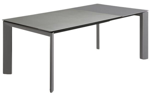 Šedý keramický rozkládací jídelní stůl Kave Home Axis III. 140/200 x 90 cm