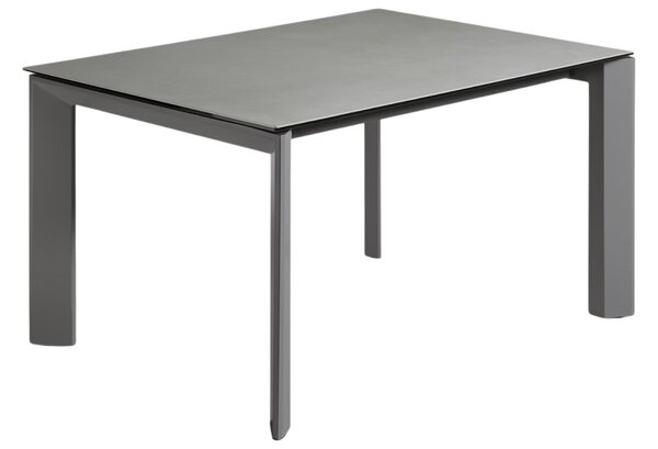 Šedý keramický rozkládací jídelní stůl Kave Home Axis III. 140/200 x 90 cm