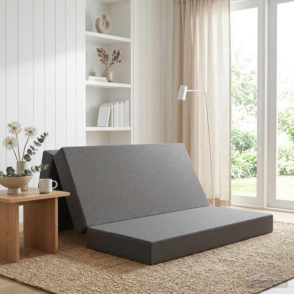 VidaXL Skládací pohovka postel 140 x 67 x 45 cm [900225] Barva: světle šedá