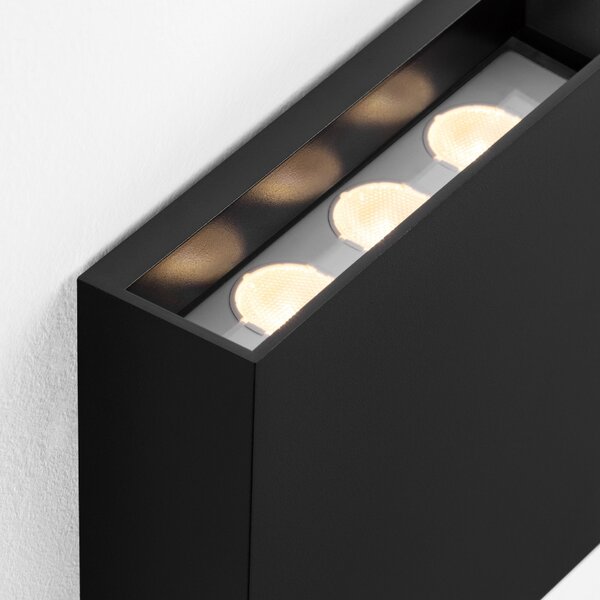 Černé venkovní nástěnné LED světlo Nova Luce Yoko 13 cm