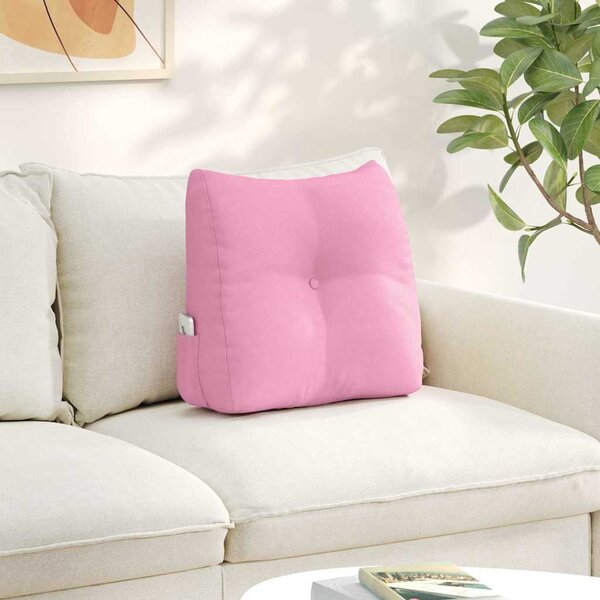 VidaXL Polštář na záda 45 x 24 x 50 cm textil [42014365] Barva: Růžová