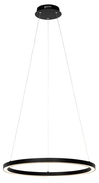 Závěsné svítidlo černé 60 cm vč. LED 3-stupňové stmívání - Girello