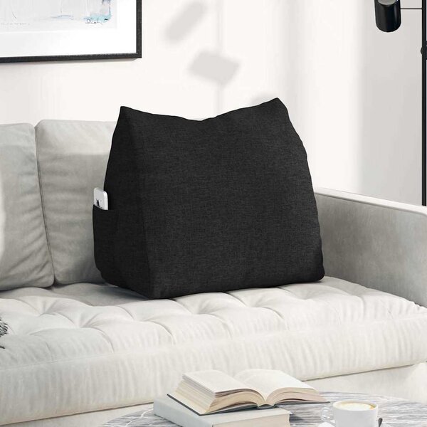 VidaXL Polštář na záda 60 x 20 x 50 cm textil [42015046] Barva: Černá