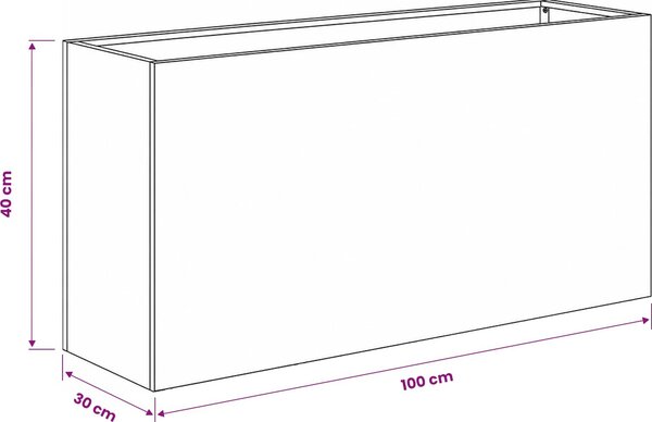 VidaXL Zahradní pěstebník 100 x 30 x 40 cm Studená válcovaná ocel [8005610] Barva: Černá