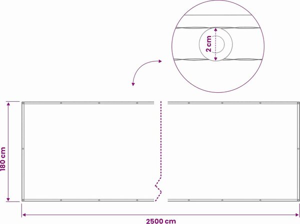 VidaXL Zástěna na balkon 1,8 x 25 m Látka s PU povrchovou úpravou [42036799] Barva: Černá