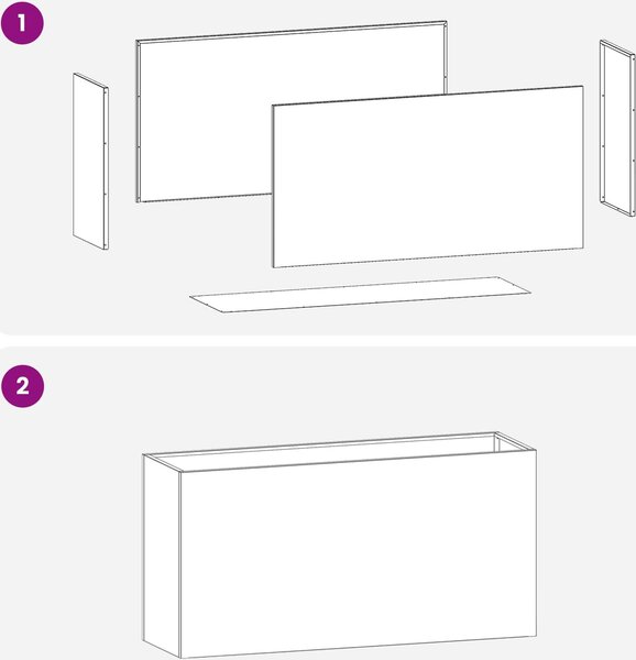 VidaXL Zahradní pěstebník 100 x 30 x 40 cm Studená válcovaná ocel [8005610] Barva: Černá