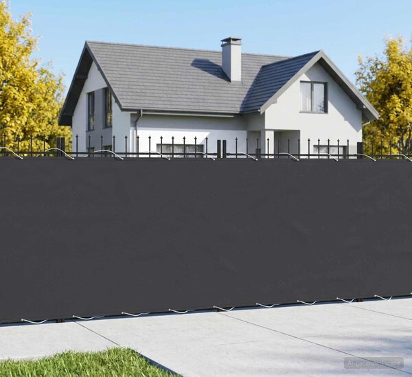 VidaXL Zástěna na balkon 1,8 x 25 m Látka s PU povrchovou úpravou [42036799] Barva: Černá