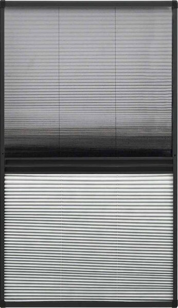 VidaXL Plisovaná okenní síť proti hmyzu 160 x 80 cm se zastíněním [148685] Barva: Bílá