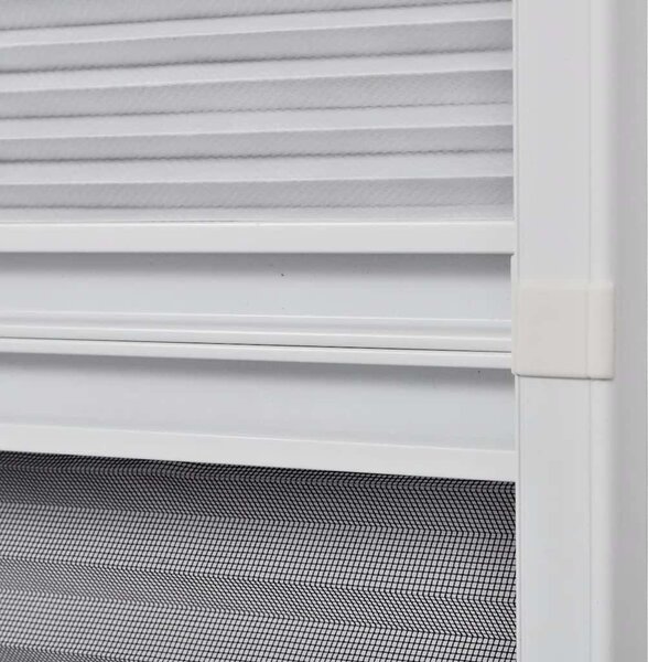 VidaXL Plisovaná okenní síť proti hmyzu 160 x 80 cm se zastíněním [148685] Barva: Bílá