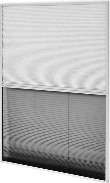 VidaXL Plisovaná okenní síť proti hmyzu 160 x 80 cm se zastíněním [148685] Barva: Bílá