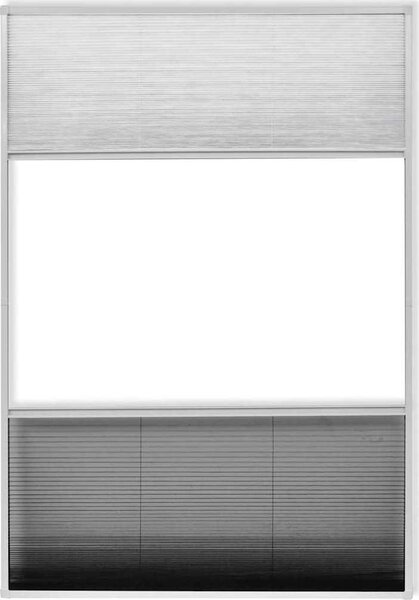 VidaXL Plisovaná okenní síť proti hmyzu 160 x 80 cm se zastíněním [148685] Barva: Bílá