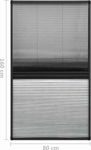 VidaXL Plisovaná okenní síť proti hmyzu 160 x 80 cm se zastíněním [148685] Barva: Bílá
