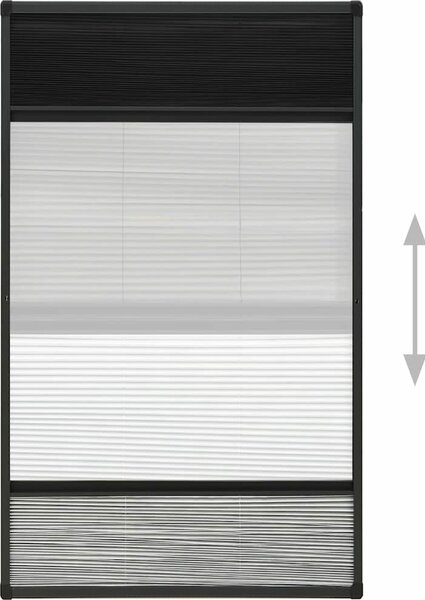 VidaXL Plisovaná okenní síť proti hmyzu 160 x 80 cm se zastíněním [148685] Barva: Bílá