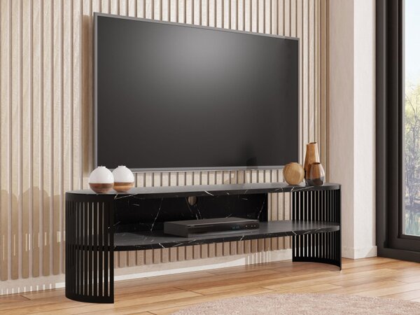 TV stolek Zinzit, Barva: černá / černý molet 5903211392436