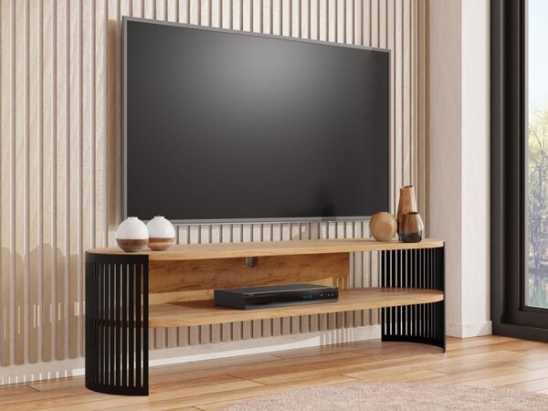 TV stolek Zinzit, Barva: černá / černý molet 5903211392436