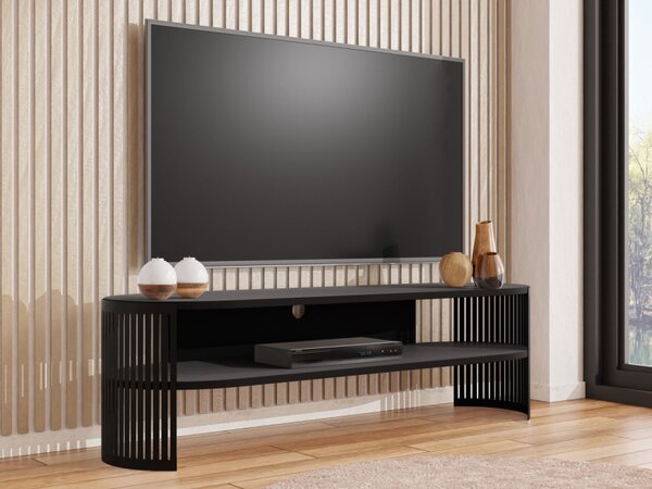 TV stolek Zinzit, Barva: černá / černý molet 5903211392436