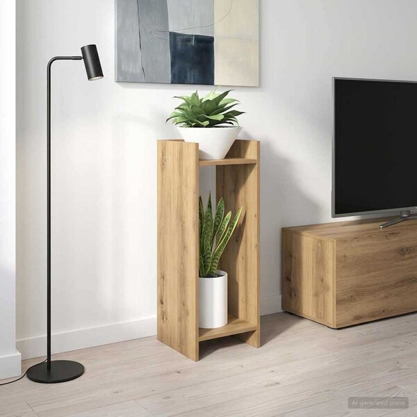 VidaXL Stojan na rostliny 30 x 30 x 80 cm Kompozitní dřevo [899592] Barva: Černý dub