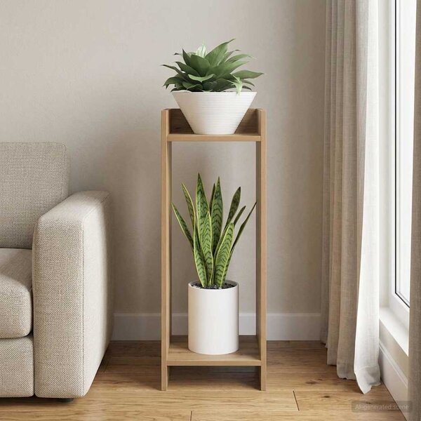 VidaXL Stojan na rostliny 30 x 30 x 80 cm Kompozitní dřevo [899592] Barva: Černý dub